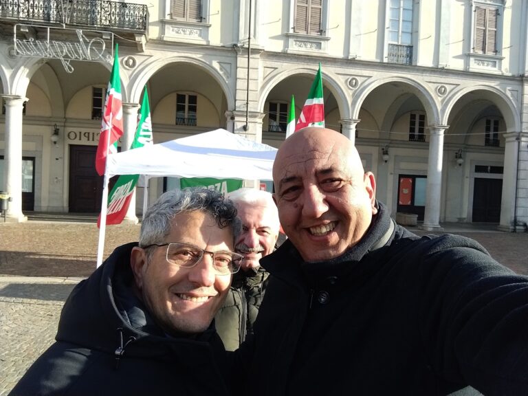In foto Giovanni Varone, Giancarlo Rosina e il candidato civico Roberto Minera