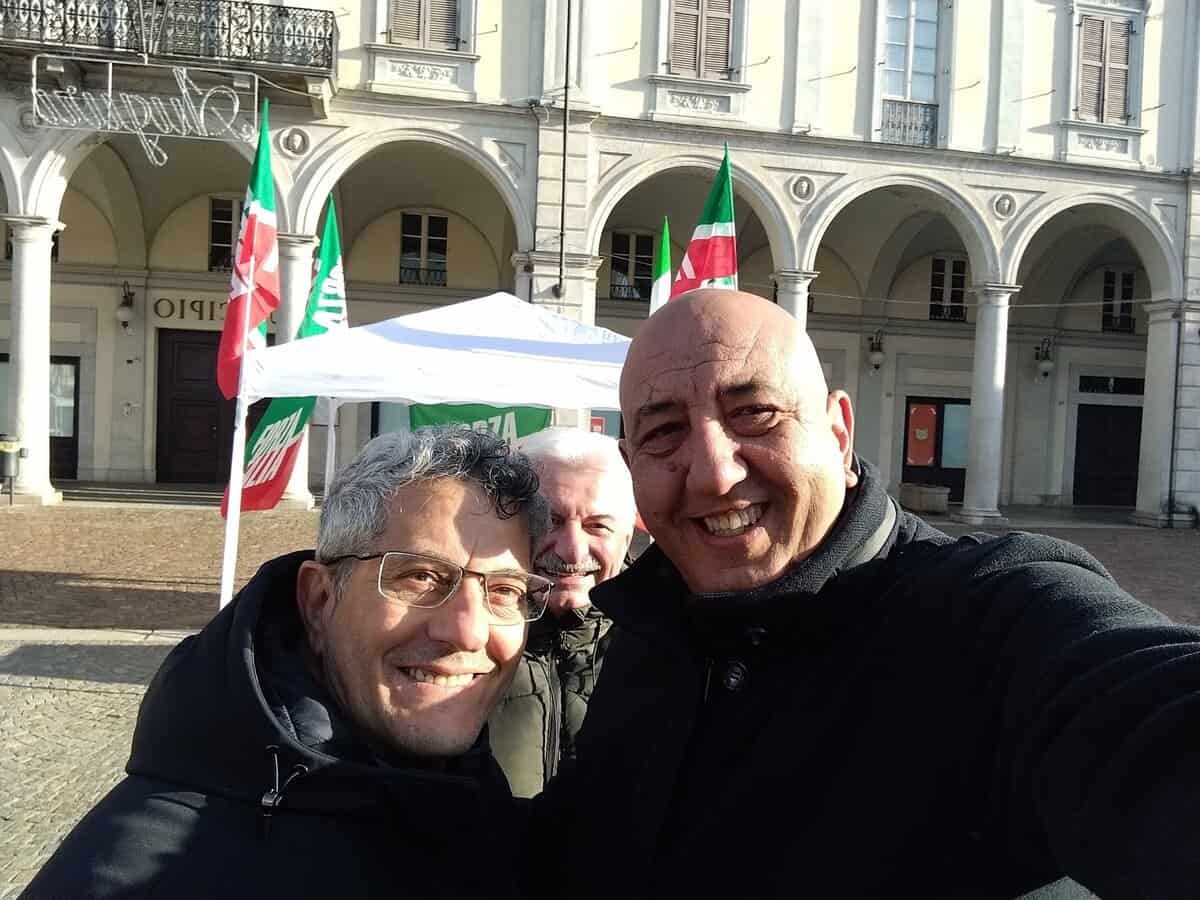 In foto Giovanni Varone, Giancarlo Rosina e il candidato civico Roberto Minera