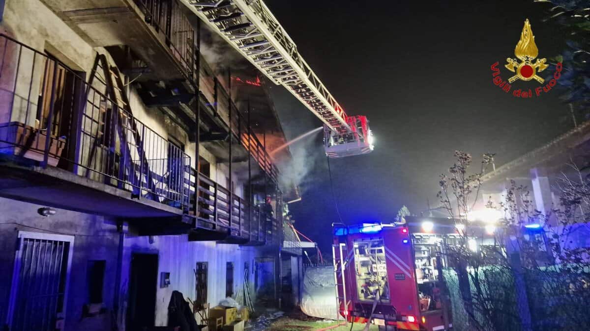 L'intervento dei vigili del fuoco