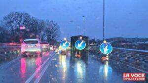 La foto dei lavori sul cavalcavia di San martino